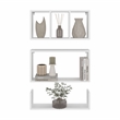 Pemberly Row Modern Floating Wall Display Shelves Set of 3 in White