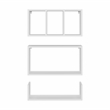 Pemberly Row Modern Floating Wall Display Shelves Set of 3 in White