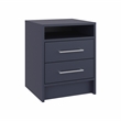 Pemberly Row Bedroom Nightstand with 2 Drawers 19.9in High in Blue