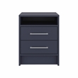 Pemberly Row Bedroom Nightstand with 2 Drawers 19.9in High in Blue