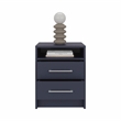 Pemberly Row Bedroom Nightstand with 2 Drawers 19.9in High in Blue