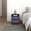 Pemberly Row Bedroom Nightstand with 2 Drawers 19.9in High in Blue