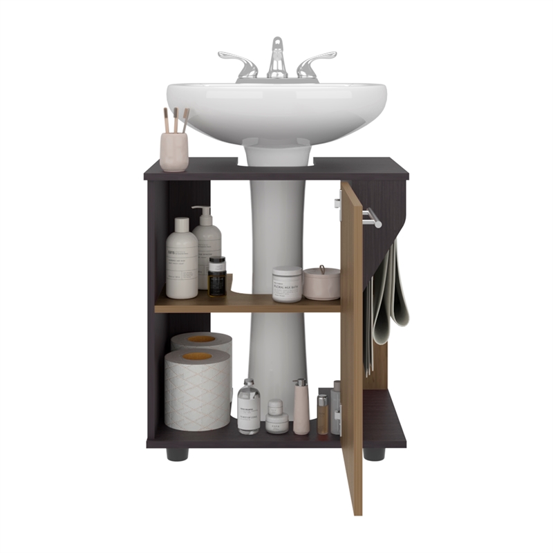 Pemberly Row Under Sink Storage Cabinet with Double Doors in Multi-Color