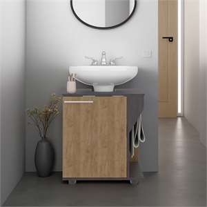 Pemberly Row Under Sink Storage Cabinet with Double Doors in Multi-Color