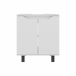 Pemberly Row Under Sink Cabinet with Doors and Shelf in White