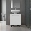 Pemberly Row Under Sink Cabinet with Doors and Shelf in White