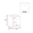 Pemberly Row Modern Compact Bathroom Vanity with Drawers in Black