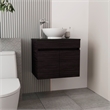 Pemberly Row Vessel Sink Bathroom Vanity with Drawers in Black
