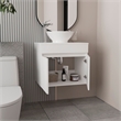 Pemberly Row Vessel Sink Bathroom Vanity with Drawers in White