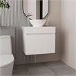 Pemberly Row Vessel Sink Bathroom Vanity with Drawers in White