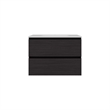 Pemberly Row Modern Bathroom Storage Cabinet with Shelves in Black