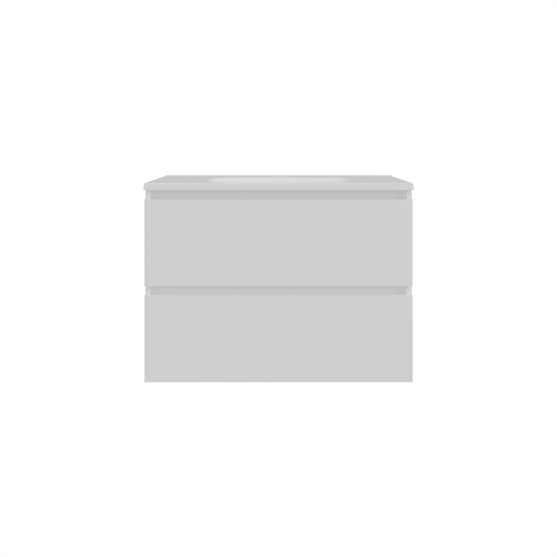 Pemberly Row Modern Bathroom Storage Cabinet with Shelves in White