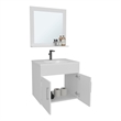 Pemberly Row Bathroom Wall Mirror Cabinet with Shelves in White