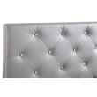 Pemberly Row Upholstered Twin Headboard with Faux Leather in Light Gray