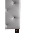 Pemberly Row Upholstered King Headboard with Faux Leather in Light Gray