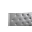 Pemberly Row Upholstered King Headboard with Faux Leather in Light Gray