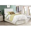 Pemberly Row Upholstered Twin Headboard with Faux Leather in White