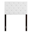 Pemberly Row Upholstered Twin Headboard with Faux Leather in White