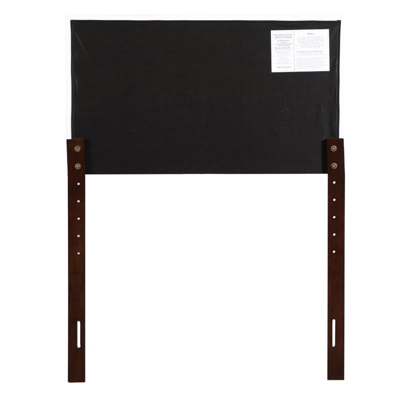 Pemberly Row Upholstered Twin Headboard with Faux Leather in White