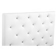 Pemberly Row Upholstered Twin Headboard with Faux Leather in White