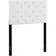 Pemberly Row Upholstered Twin Headboard with Faux Leather in White