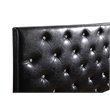 Pemberly Row Upholstered King Headboard with Faux Leather in Black