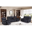 Pemberly Row Leather Power Lift Reclining Armchair Recliner in Black