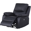 Pemberly Row Leather Power Lift Reclining Armchair Recliner in Black