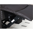 Pemberly Row Leather Power Loveseat Recliner with Storage in Brown