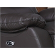 Pemberly Row Leather Power Loveseat Recliner with Storage in Brown