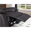 Pemberly Row Leather Power Loveseat Recliner with Storage in Brown