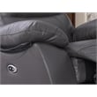 Pemberly Row Leather Power Reclining 3-Seater Sofa with Cupholder in Gray