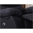 Pemberly Row Leather Power Reclining 3-Seater Sofa with Cupholder in Black