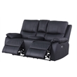 Pemberly Row Leather 3-Piece Electric Power Lift Recliner Sofa Set in Black