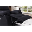 Pemberly Row Leather 3-Piece Electric Power Lift Recliner Sofa Set in Black