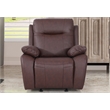 Pemberly Row 3-Piece Faux Leather Manual Recliner Sofa Set in Brown