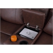 Pemberly Row 3-Piece Faux Leather Manual Recliner Sofa Set in Brown