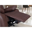 Pemberly Row 3-Piece Faux Leather Manual Recliner Sofa Set in Brown