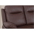 Pemberly Row 3-Piece Faux Leather Manual Recliner Sofa Set in Brown