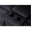 Pemberly Row 3-Piece Faux Leather Manual Recliner Sofa Set in Black