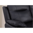 Pemberly Row 3-Piece Faux Leather Manual Recliner Sofa Set in Black
