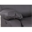 Pemberly Row Leather Power Lift Recliner Armchair for Home Theater in Gray