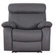Pemberly Row Leather Power Lift Recliner Armchair for Home Theater in Gray