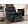 Pemberly Row Leather Power Lift Recliner Armchair for Home Theater in Black