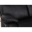 Pemberly Row Leather Power Lift Recliner Armchair for Home Theater in Black