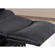 Pemberly Row Leather Power Lift Recliner Armchair for Home Theater in Black