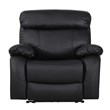 Pemberly Row Leather Power Lift Recliner Armchair for Home Theater in Black