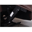 Pemberly Row Leather Power Lift Recliner Armchair for Home Theater in Brown