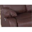 Pemberly Row Leather Power Lift Recliner Armchair for Home Theater in Brown