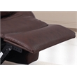 Pemberly Row Leather Power Lift Recliner Armchair for Home Theater in Brown